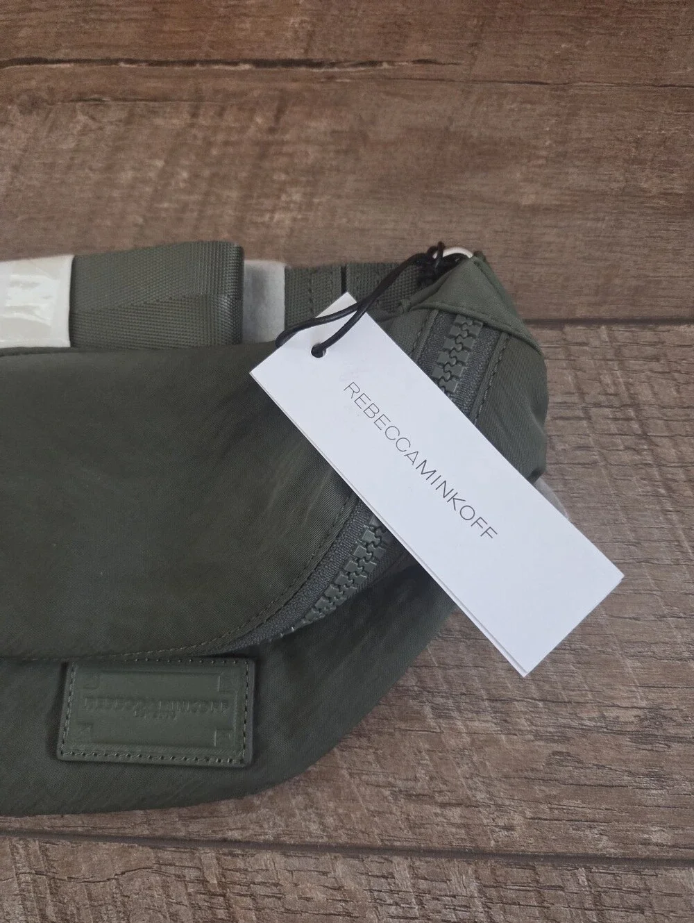 Rebecca Minkoff Nylon Crossbody Belt Bag In Olive Green